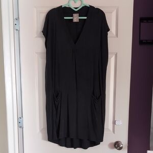 Dolan Black V-Neck Midi Dress Casual